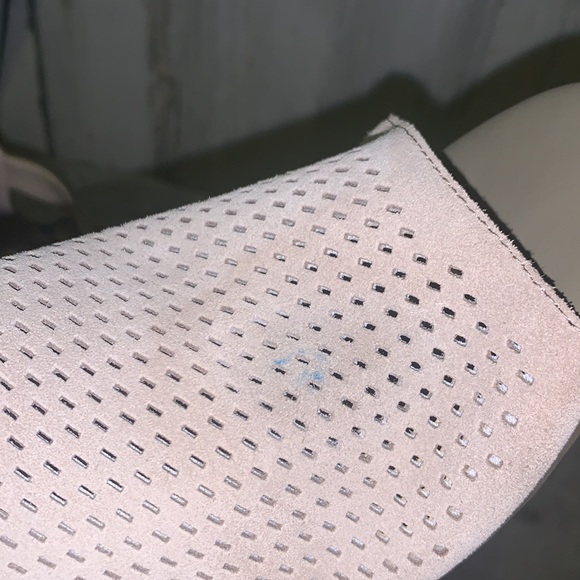 1020 Marc Fisher Gabie-T Leather Stacked Block Heel Sandals AS IS - Picture 9 of 10